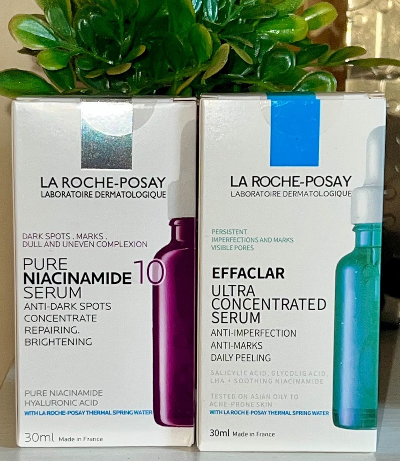 La Roche-Posay Pure Niacinamide 10 And Effaclar Ultra Serums BNIB